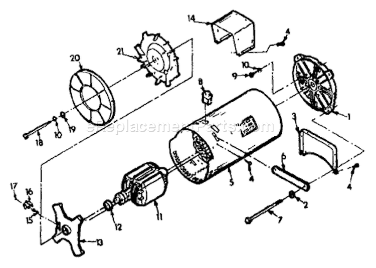 Page B Diagram and Parts List for 9092-1 HD3000 Briggs and Stratton Generator